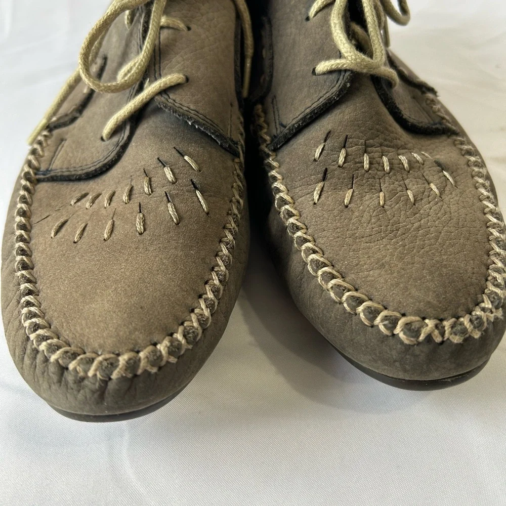 Hush puppies Vintage Leather Moccasins With Aztec Inspired Lining 8.5 - Picture 6 of 9